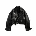 black leather jacket